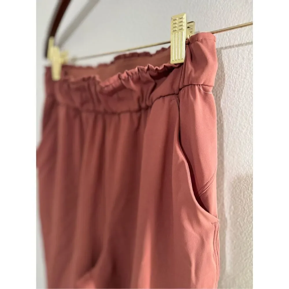 Lululemon Keep Moving Pant Women Sz 2 High Rise 7/8 Stretch Rust Copper - Picture 3 of 8